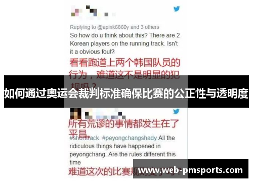 如何通过奥运会裁判标准确保比赛的公正性与透明度